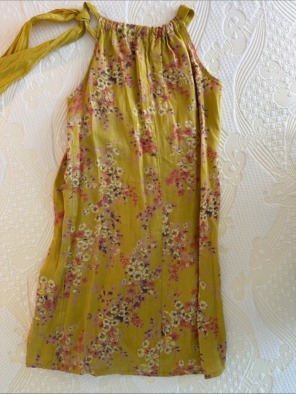 Bellamie Italian linen Floral Dress - Picture 4 of 4